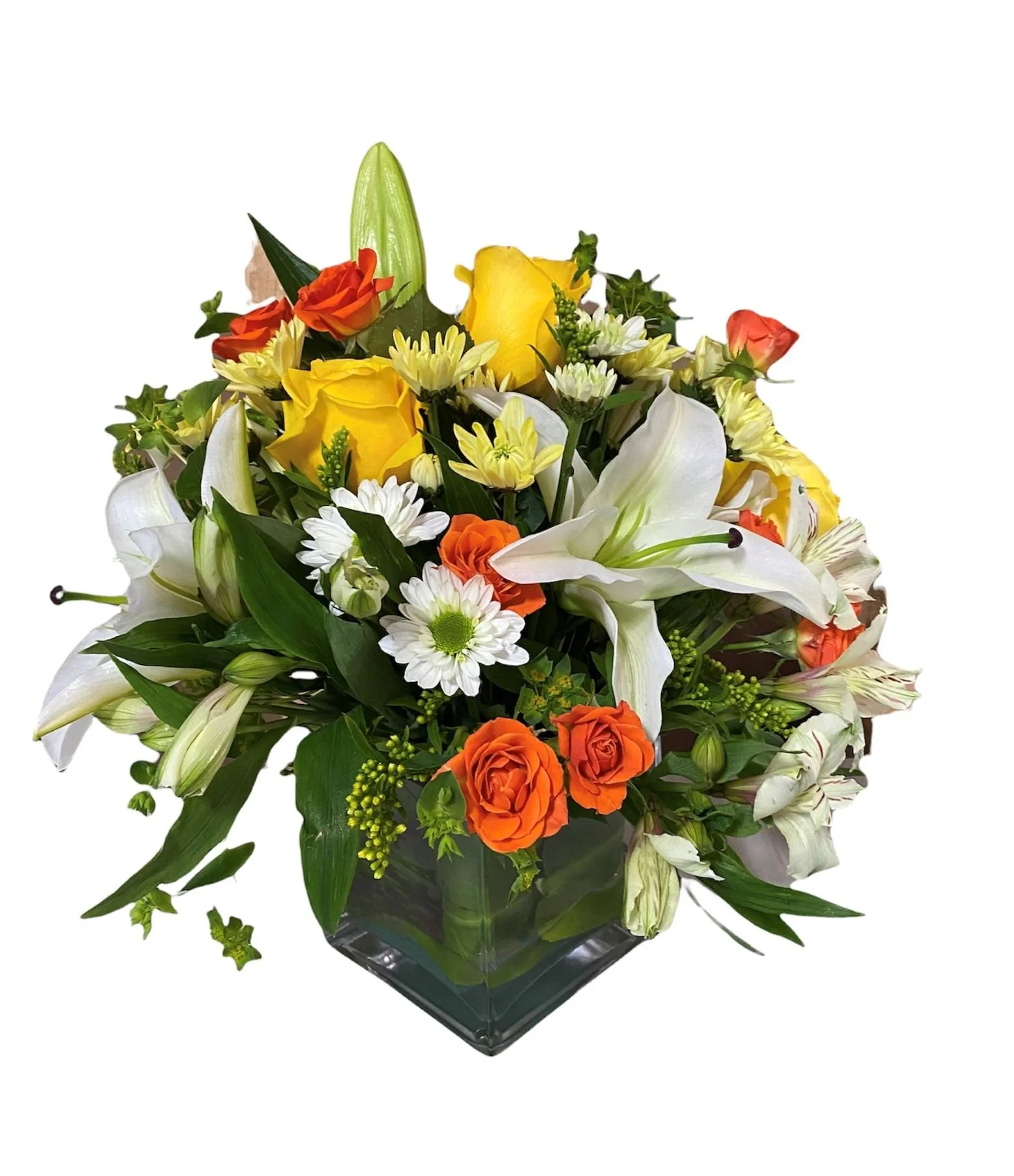 Cute Cube Bouquet with Lilies | Talk ta Me Floral